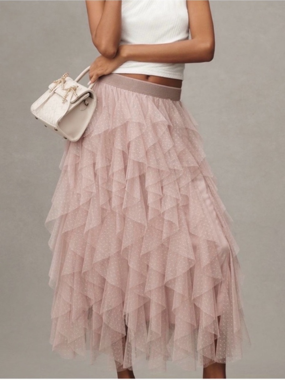 NWT Anthropologie Cheri Tulle Midi Skirt. Size 1X